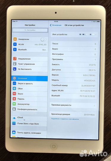 Apple iPad mini 32GB (модель A1432 wifi)