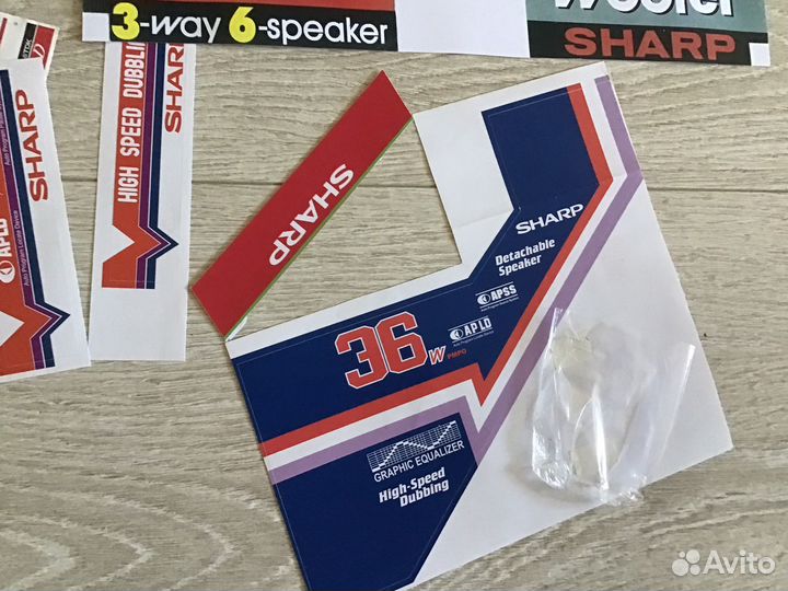Наклейки на Sharp магнитолы
