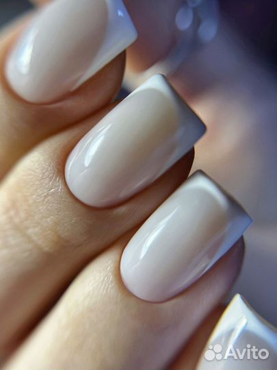 Маникюр с покрытием гель лак наращивание ногтей