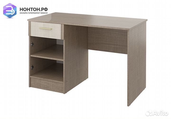 Стол компьютерный Юта крослайн карамель / латте