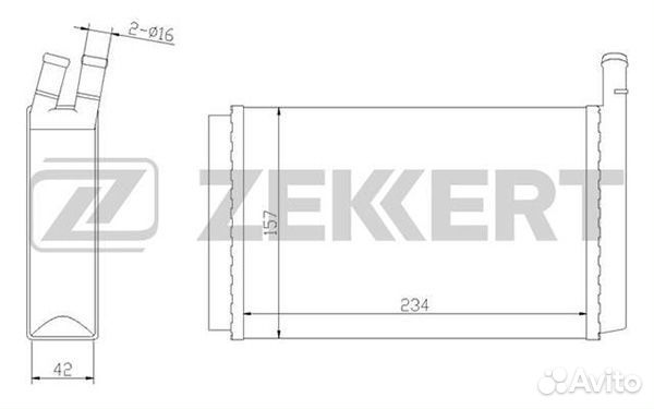 Радиатор двс Audi 80 1972- MK5007