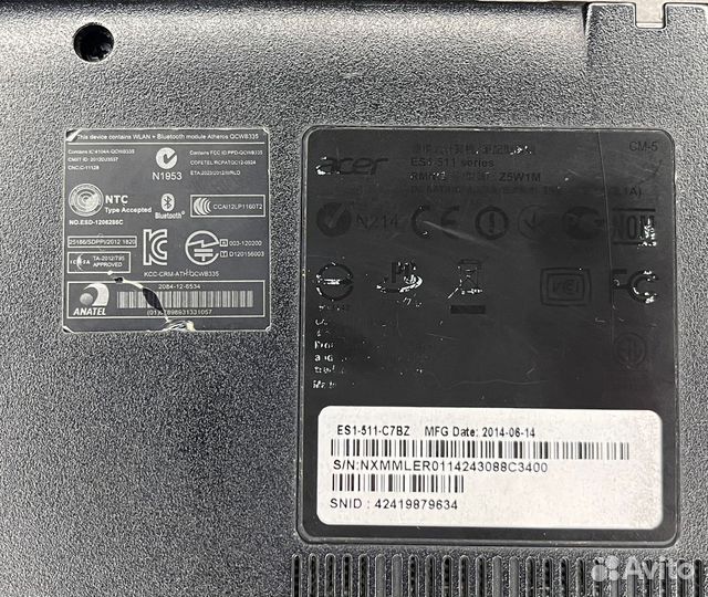 Acer ES1-511 / N353 / 4GB / HDD 256 / HD Graphics