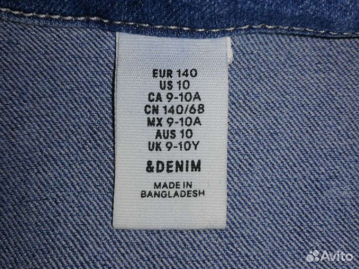 Джинсовка / джинсовая куртка для девочки 140