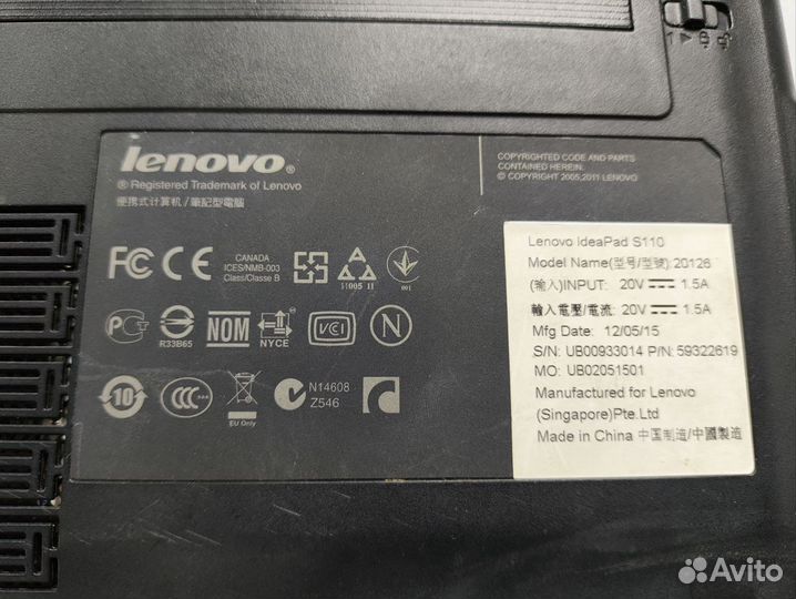 55 Ноутбук Lenovo IdeaPad S110