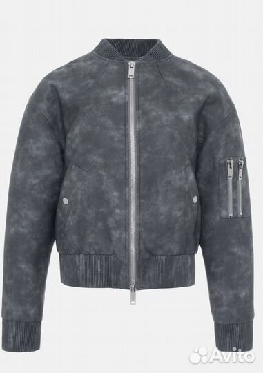 Бомбер из экококожи