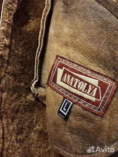 Дублёнка длинная овчина лиса