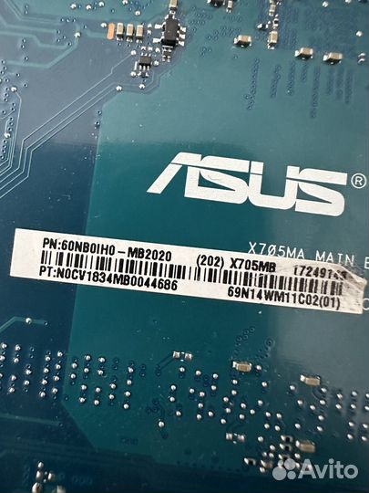 Материнская плата Asus X705MB донор