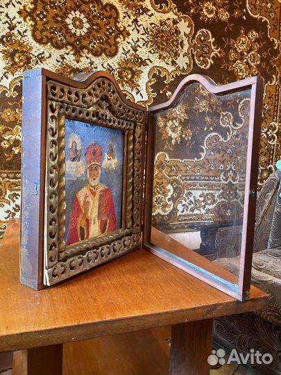 Старинная Икона Святого Николы Чудотворца