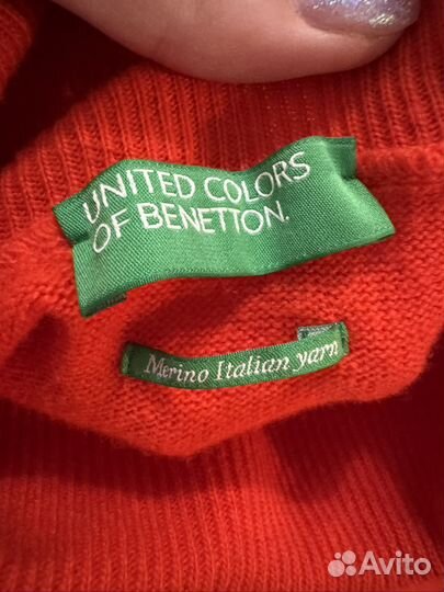 Водолазка benetton шерсть мериноса m