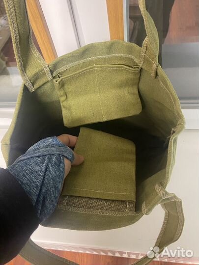 Сумка шоппер брезент военный