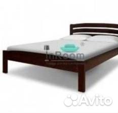 Кровать двуспальная из массива с ящиками