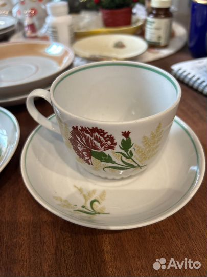 Чайная пара вербилки СССР гвоздика