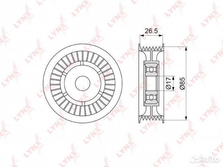 Ролик ремня MB W212/W221 11- PB7062 lynxauto