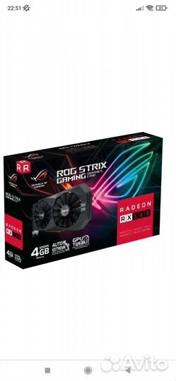 Видеокарта asus amd rx560 rog strix