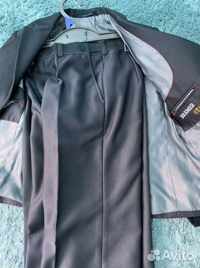 Костюм (пиджак +брюки+брюки) серый 116 рост