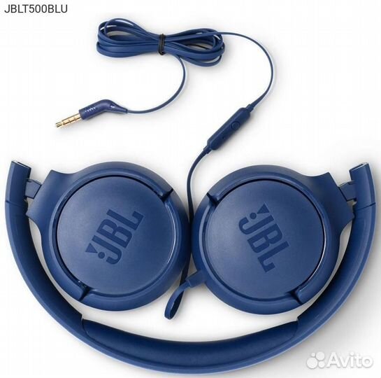 Jblt500BLU, Гарнитура JBL Tune 500 3.5 мм синий