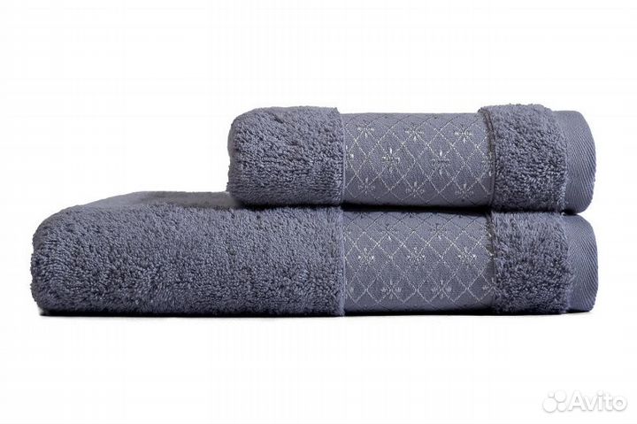 Полотенце махровое 50*90 Симпатия серое