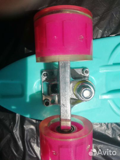 Скейтборд пениборд круизер со светящимися колёсами