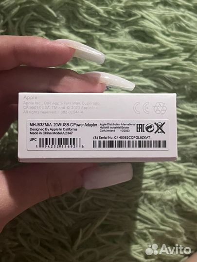 Блок питания apple 20w новый