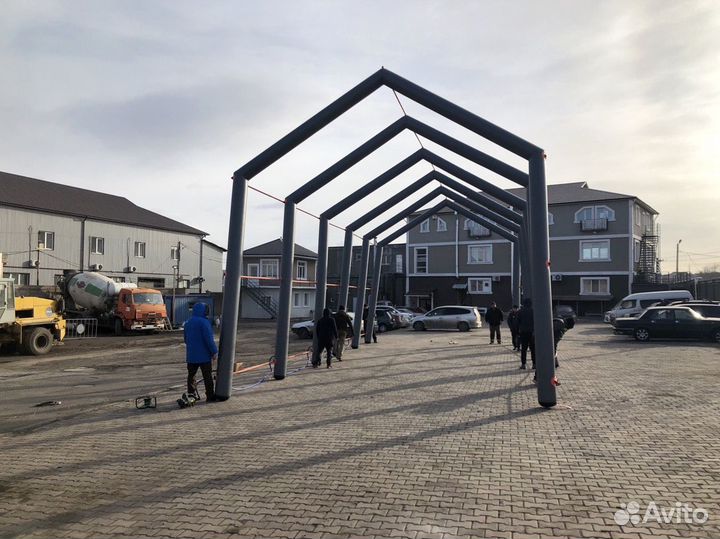 Каркасная надувная палатка. Временный бокс