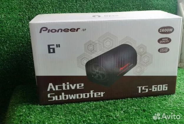 Активный сабвуфер pioneer 6 дюймов с проводами