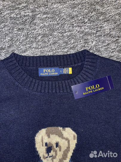 Polo ralph lauren свитер с мишкой