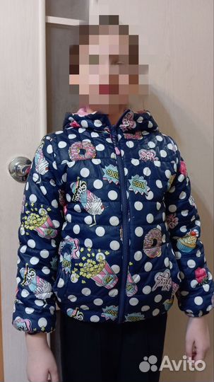 Куртка демисезонная двусторонняя для девочки 128