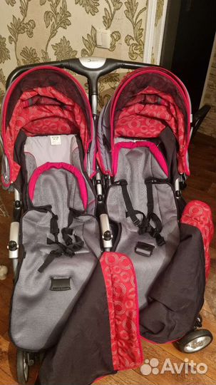Коляска для двойни Elegant Twin Jetem (трость)