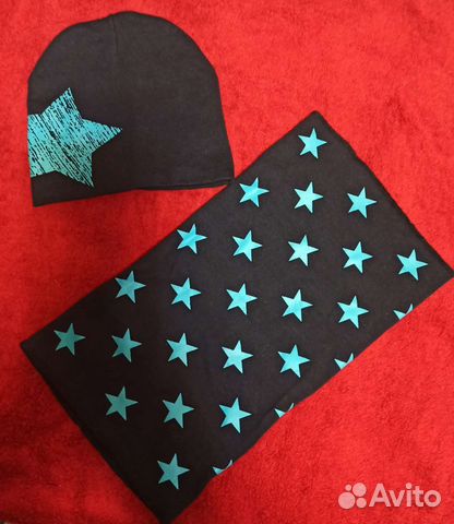 Комплект новый шапка и снуд