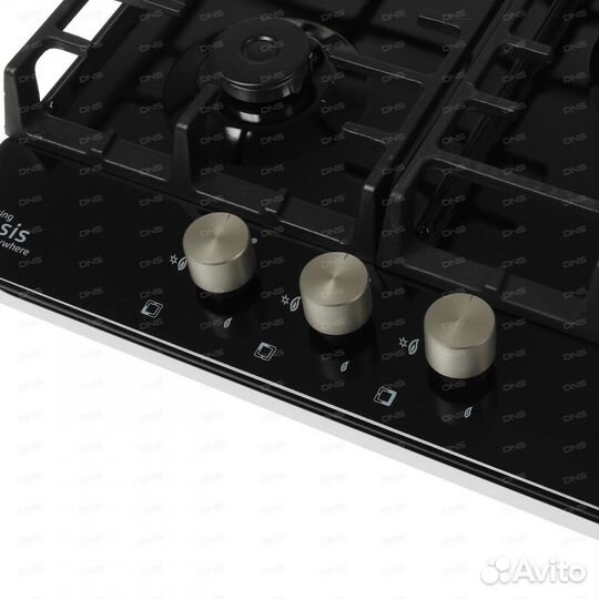 Газовая панель Oasis P-3MBT,черный,45 см