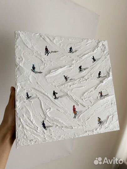 Картина 30х35 горы интерьерная объемная