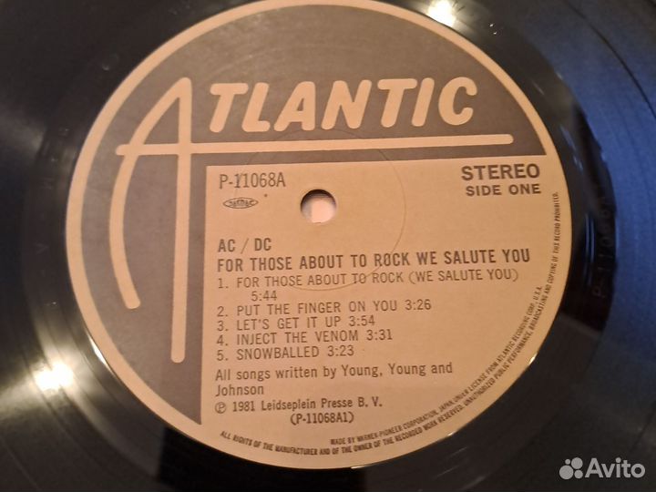 AC DC, FOR those about TO rock solute YOU LP JAP