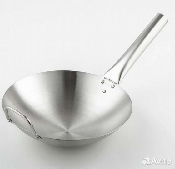 Сковорода-Wok из нержавеющей стали, d28 см