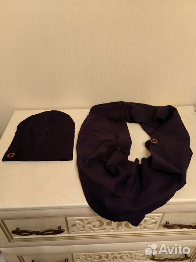 Шапка и снуп черные, хлопок