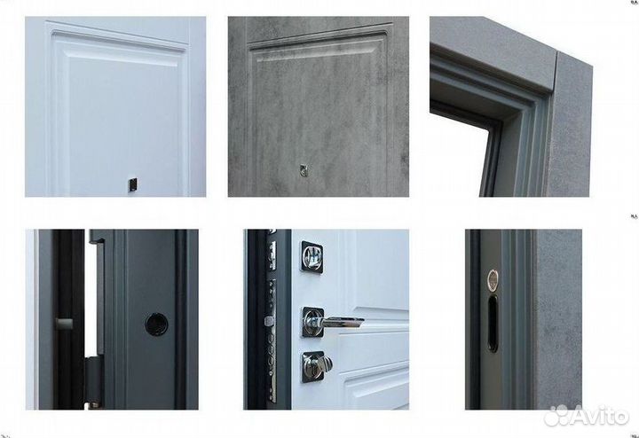 Дверь входная серая метал шумо-изоляция
