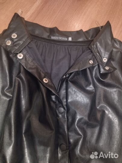 Кожаная юбка длинная 42-44