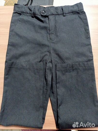 Брюки школьные серые