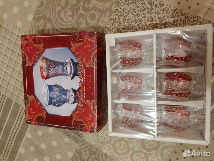 Новые наборы рюмок, бокалов. Чайник,кувшин,сервиз