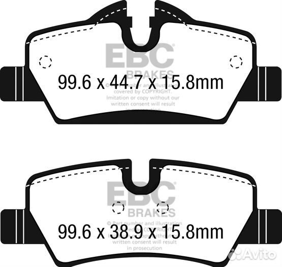 Колодки зад mini JCW F56 EBC DP42228R