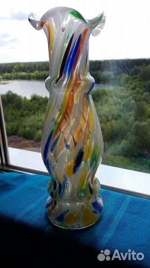 Ваза цветное стекло СССР