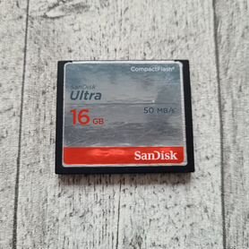 Карта памяти SanDisk Compact Flash 16Gb Ultra 50 м