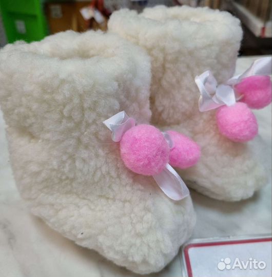Пинетки меховые зимние
