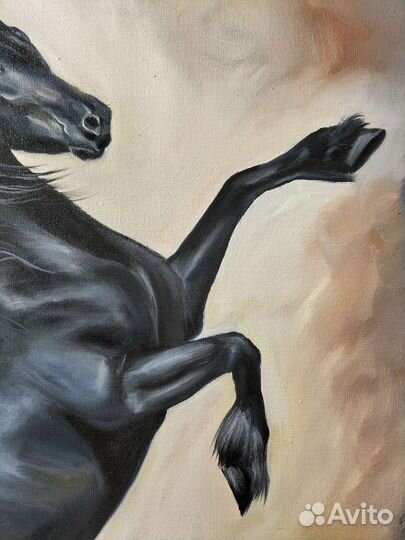 Картина лошадь маслом на холсте