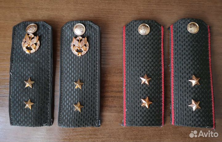 Погоны старшего офицерского состава СССР и РФ