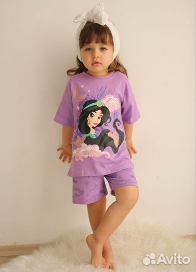 Детский костюм футболка шорты zara для девочки
