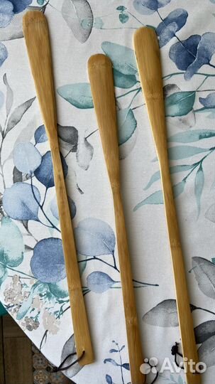 Ложка для обуви,бамбуковая,длинная