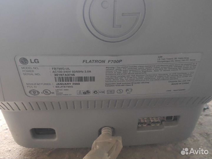 Lg f700p монитор