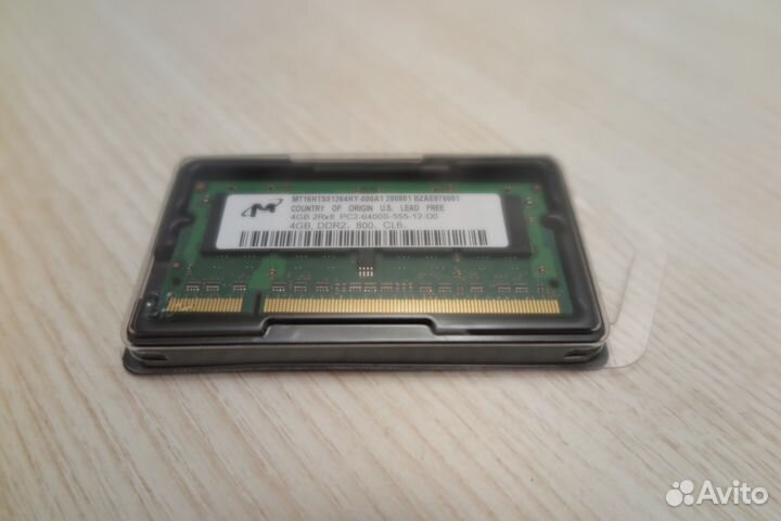 Память Micron sodimm DDR2 PC2-6400S 800MHz 200pin