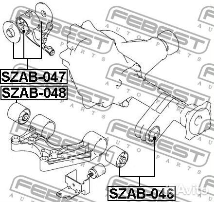 Febest szab-048 Сайлентблок рычага переднего