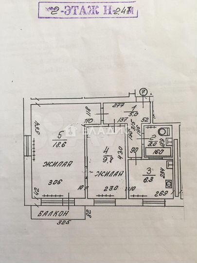 2-к. квартира, 42,8 м², 2/4 эт.